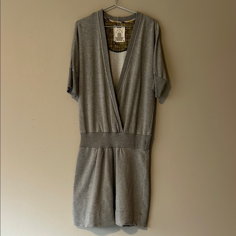 ANTHROPOLOGIE Allihop Gray Drop Waist Sweatshirt Gymnast Dress